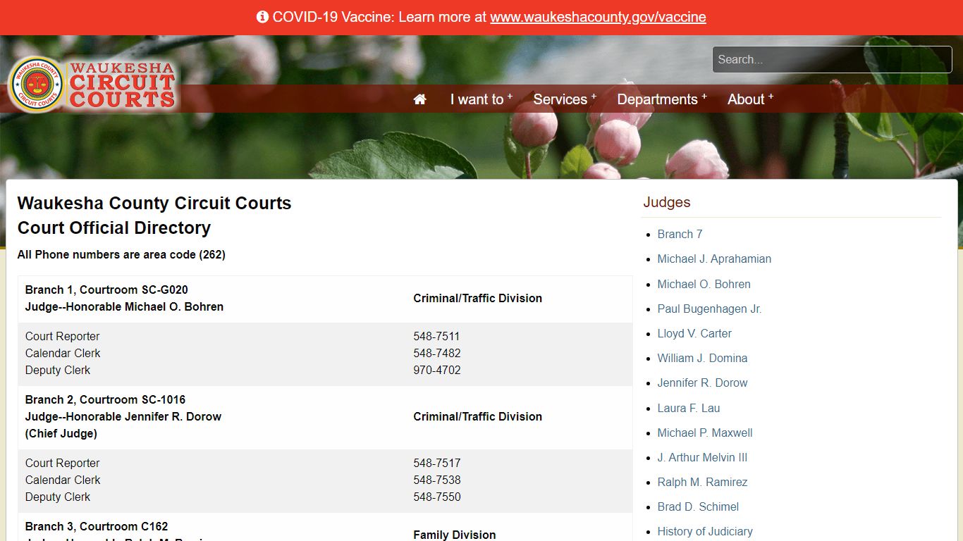 Waukesha County - Court Official Directory